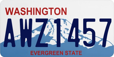WA license plate AWZ1457