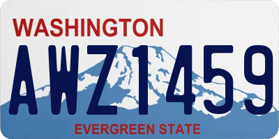 WA license plate AWZ1459