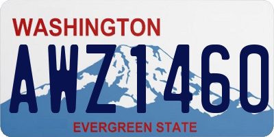 WA license plate AWZ1460
