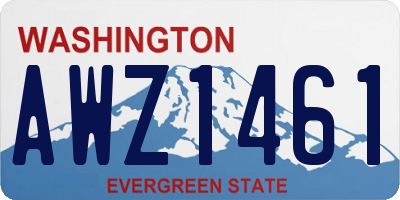 WA license plate AWZ1461