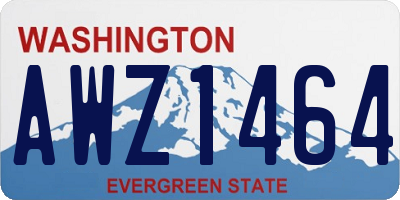 WA license plate AWZ1464