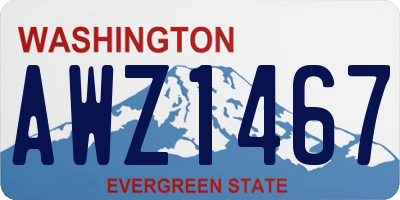 WA license plate AWZ1467
