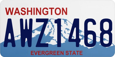 WA license plate AWZ1468