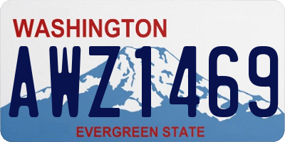WA license plate AWZ1469