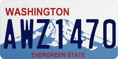 WA license plate AWZ1470