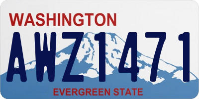 WA license plate AWZ1471