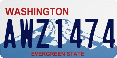 WA license plate AWZ1474
