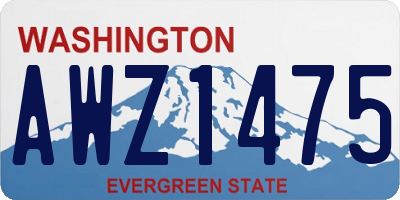 WA license plate AWZ1475