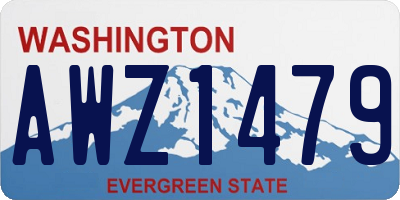 WA license plate AWZ1479