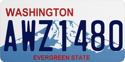 WA license plate AWZ1480