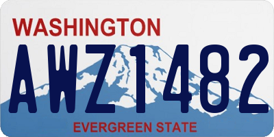 WA license plate AWZ1482