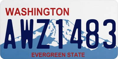 WA license plate AWZ1483