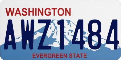 WA license plate AWZ1484