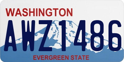 WA license plate AWZ1486