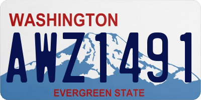 WA license plate AWZ1491