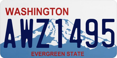 WA license plate AWZ1495
