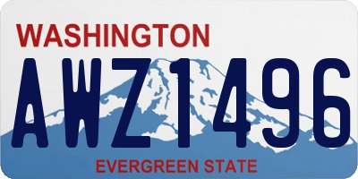 WA license plate AWZ1496