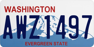 WA license plate AWZ1497