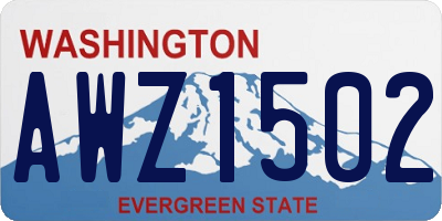 WA license plate AWZ1502