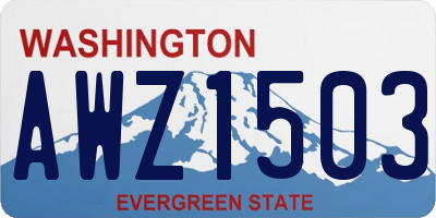 WA license plate AWZ1503
