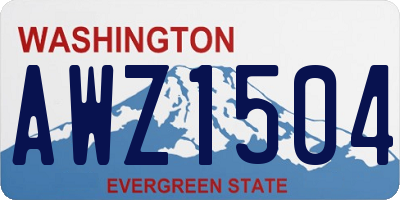 WA license plate AWZ1504