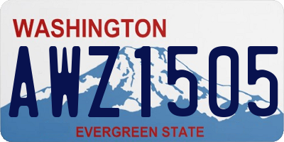 WA license plate AWZ1505
