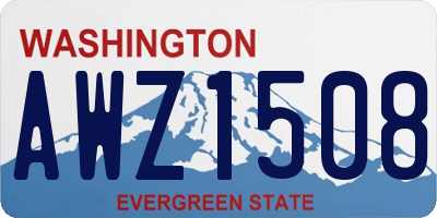 WA license plate AWZ1508