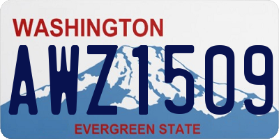 WA license plate AWZ1509