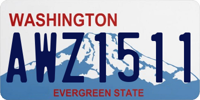 WA license plate AWZ1511