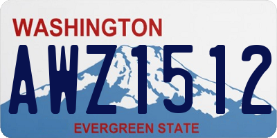 WA license plate AWZ1512