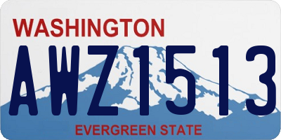 WA license plate AWZ1513