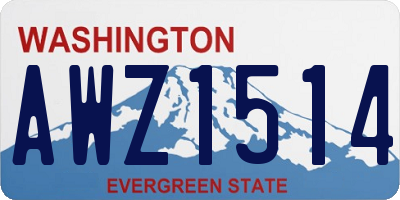 WA license plate AWZ1514