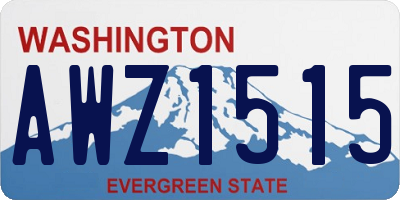 WA license plate AWZ1515