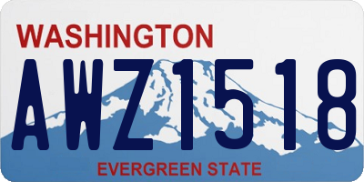 WA license plate AWZ1518