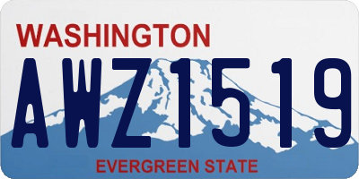 WA license plate AWZ1519