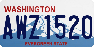 WA license plate AWZ1520