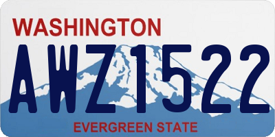WA license plate AWZ1522