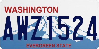 WA license plate AWZ1524