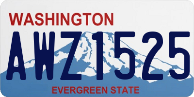 WA license plate AWZ1525