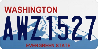 WA license plate AWZ1527
