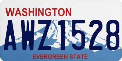 WA license plate AWZ1528