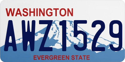 WA license plate AWZ1529