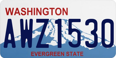 WA license plate AWZ1530