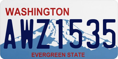 WA license plate AWZ1535