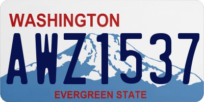 WA license plate AWZ1537
