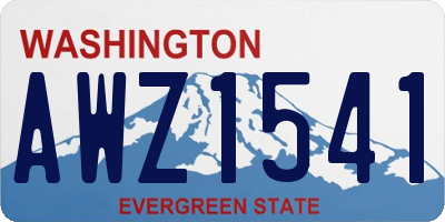 WA license plate AWZ1541
