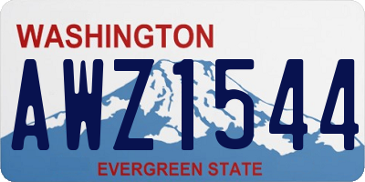 WA license plate AWZ1544