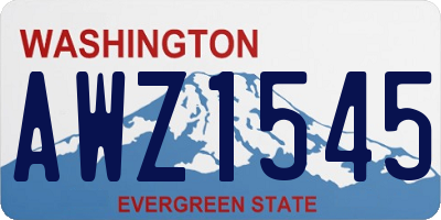 WA license plate AWZ1545