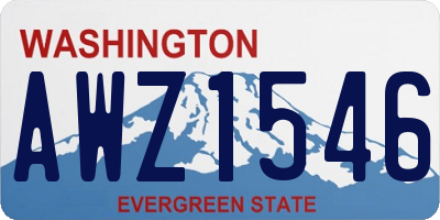 WA license plate AWZ1546
