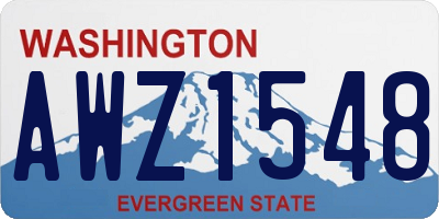 WA license plate AWZ1548